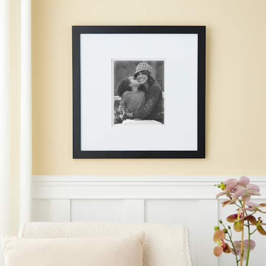 Gallery Black Square Wall Frame with Double Mat by Studio Décor